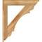 Ekena Millwork Olympic Traditional Rough Sawn Bracket w/ Offset Brace, Western Red Cedar, 6"W x 30"D x 34"H BKT0604X30X34OLY01RWR - alternate 2